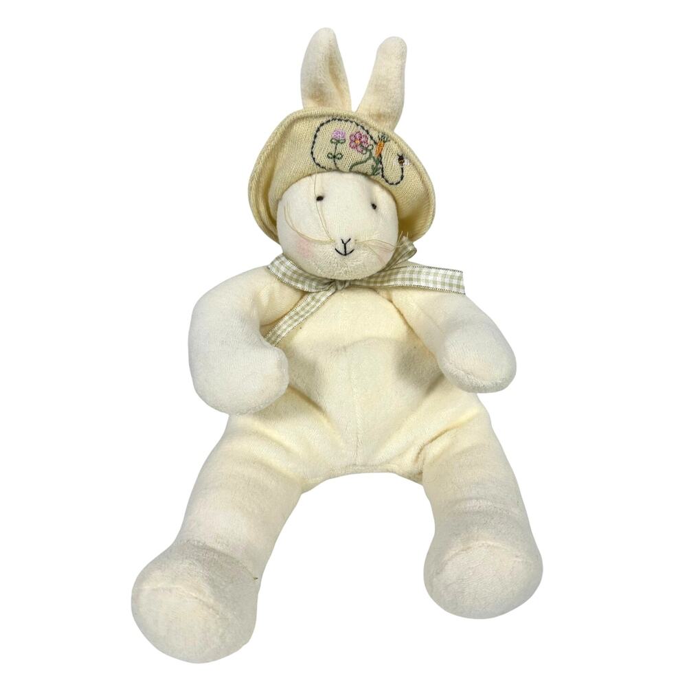 Bunnies by the Bay Hallmark 2002 Baylee Stuffed Rabbit Embroidered Fluffy Tail!